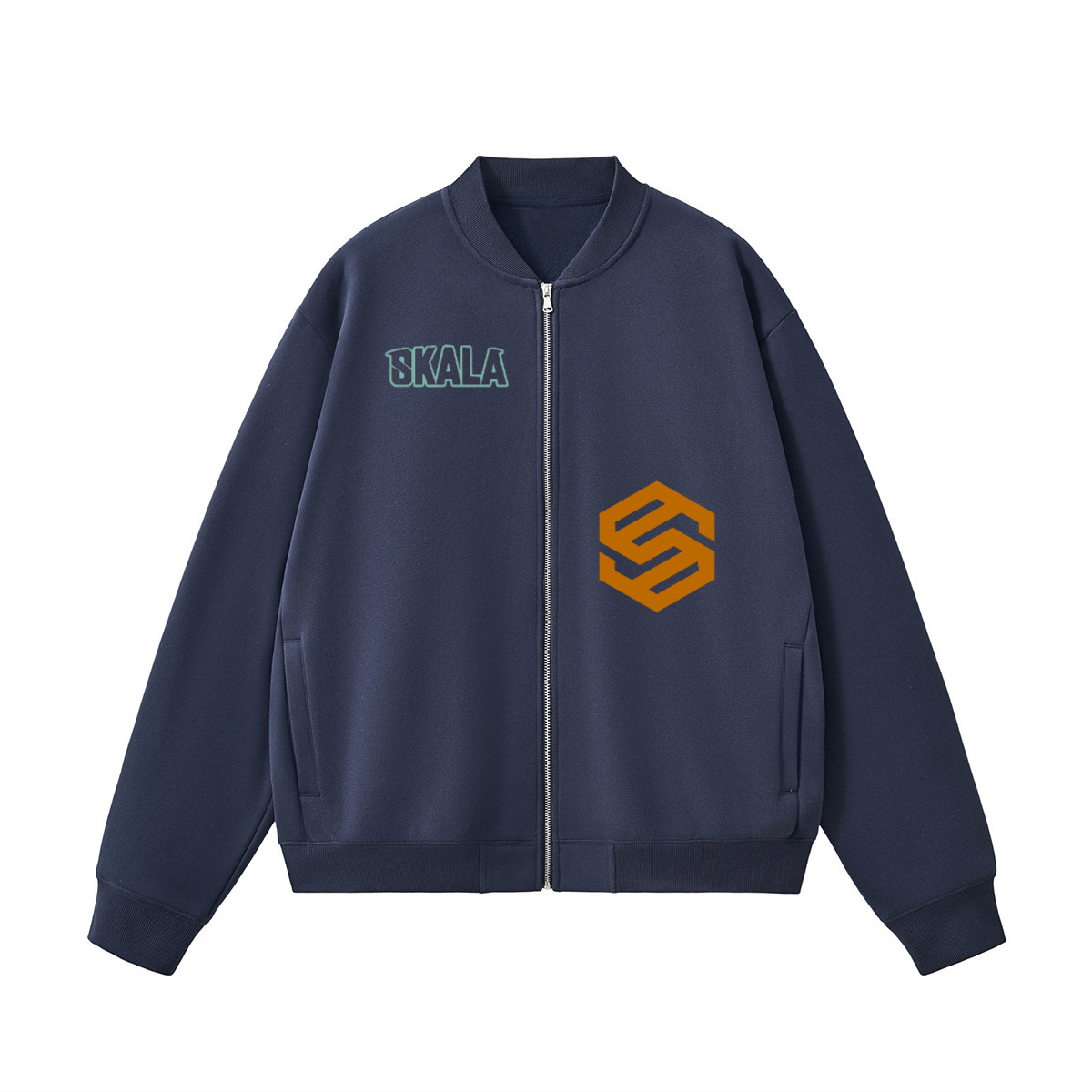 Unisex Fleece Zip-Up Baseball Jacket