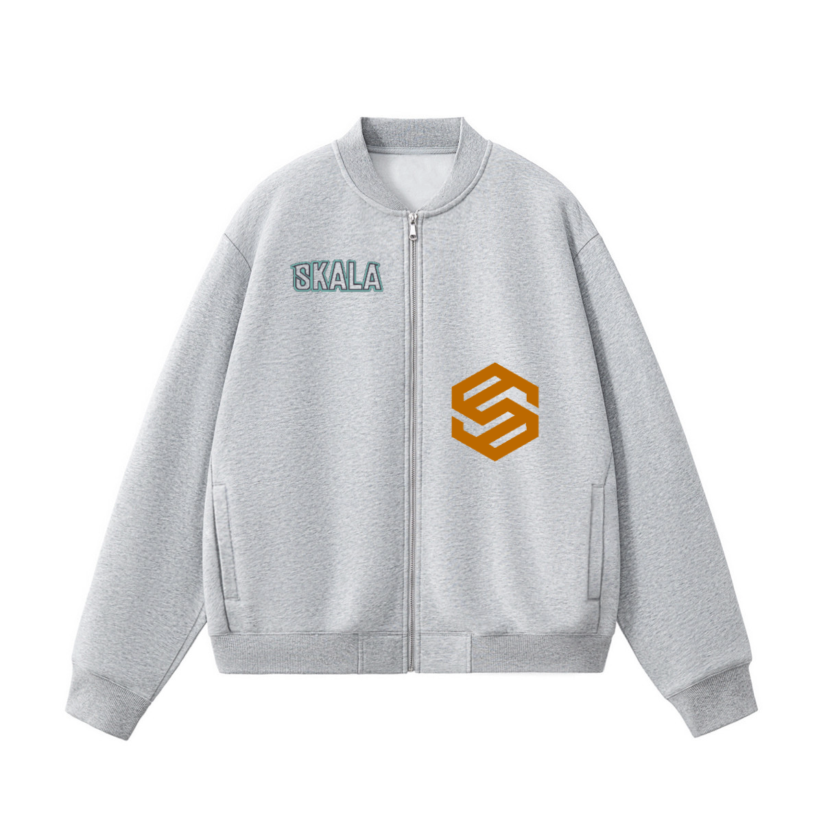 Unisex Fleece Zip-Up Baseball Jacket（360GSM）