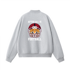 Unisex Fleece Zip-Up Baseball Jacket（360GSM）