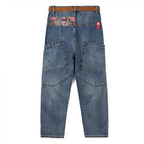 Unisex Loose-Fit Harem Cargo Denim Jeans