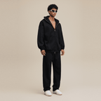 Windproof Sports Zip-up Hoodie with Built-in Face Mask