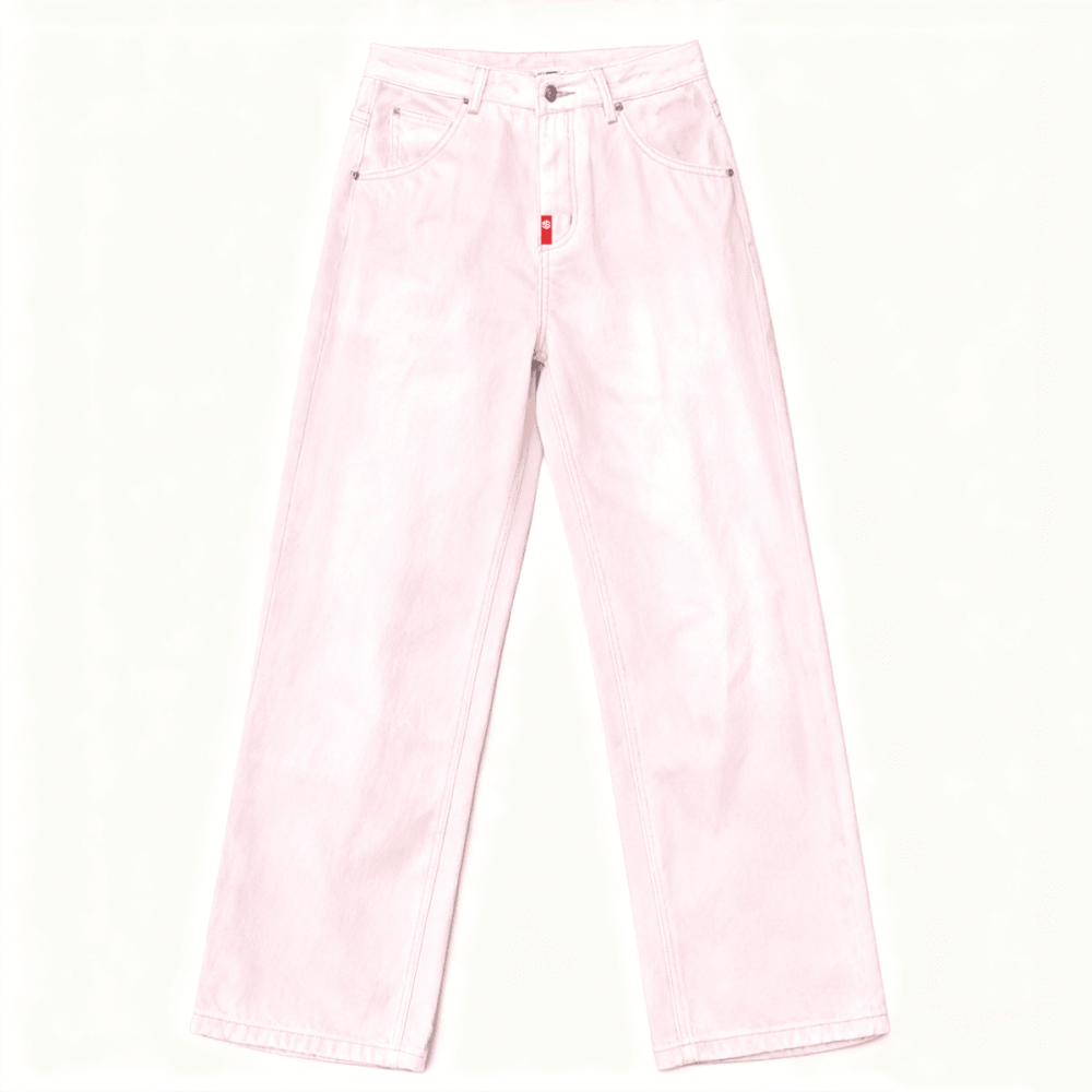 Loose-Fit Straight-Leg Washed Denim Jeans for Comfort