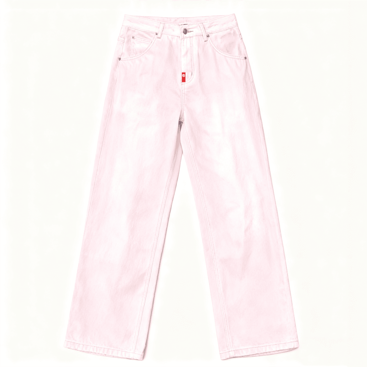 Loose-Fit Straight-Leg Washed Denim Jeans for Comfort