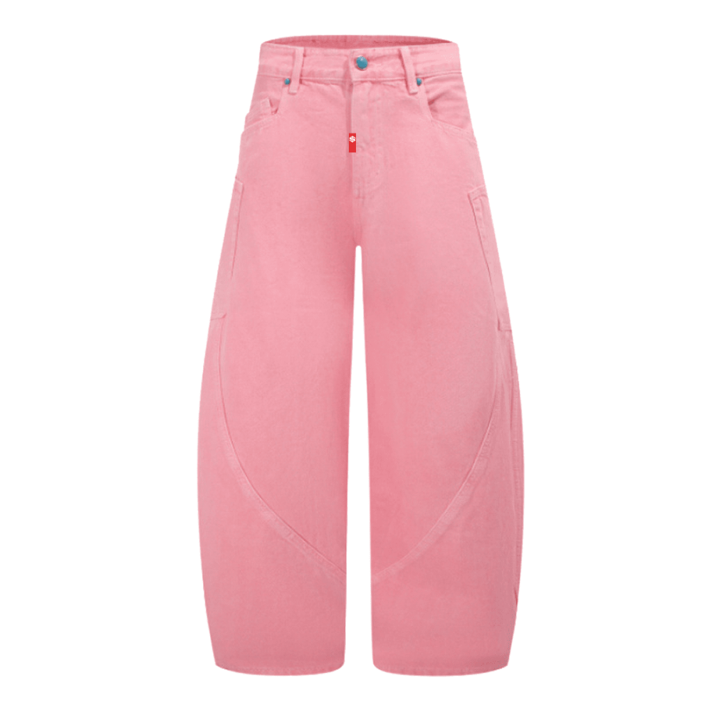 Unisex Loose Fit Straight-Leg Jeans with Vintage Washed Finish