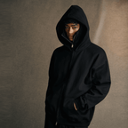 Windproof Sports Zip-up Hoodie with Built-in Face Mask