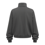 Unisex Brushed Stand-collar Zip-up Jacket