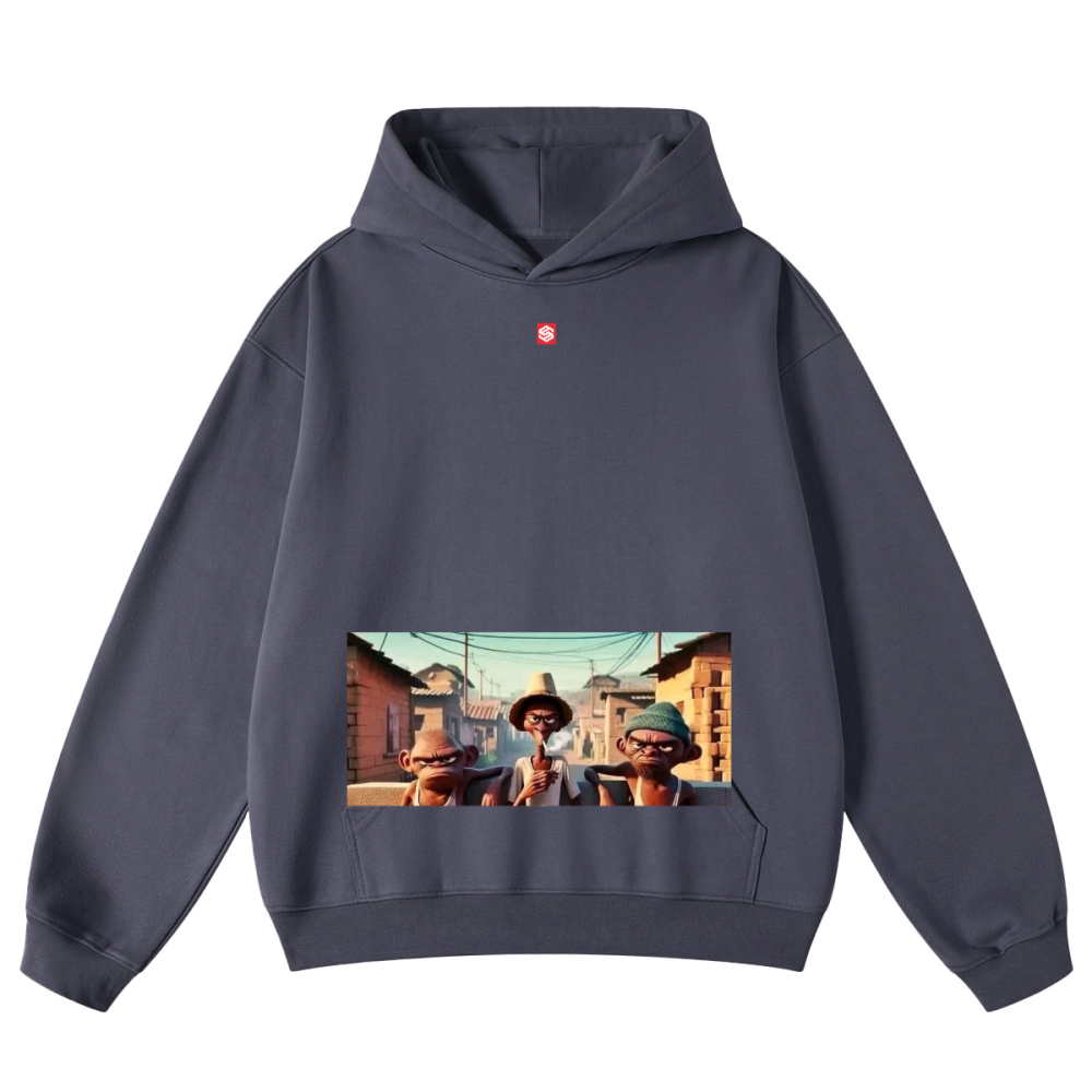 Unisex Looped Oversized Cotton Hoodie