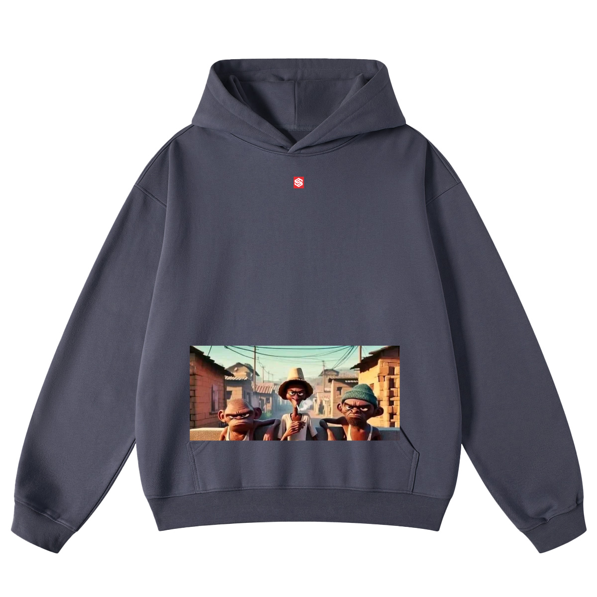 Unisex Looped Oversized Cotton Hoodie