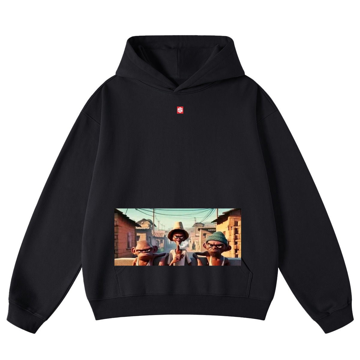 Unisex Looped Oversized Cotton Hoodie