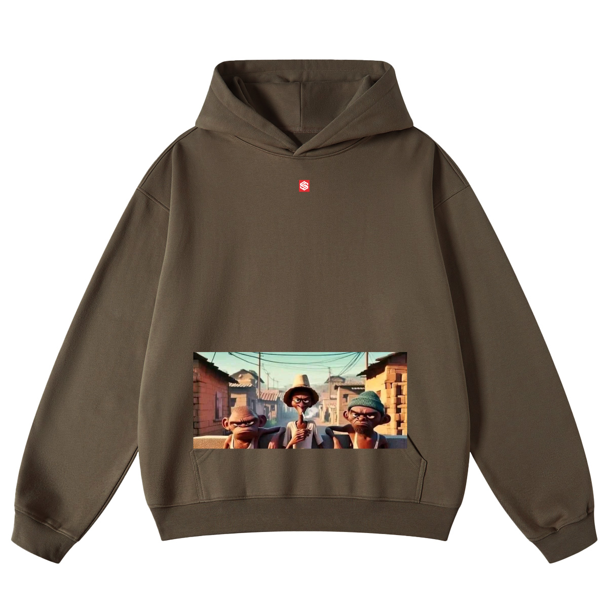 Unisex Looped Oversized Cotton Hoodie