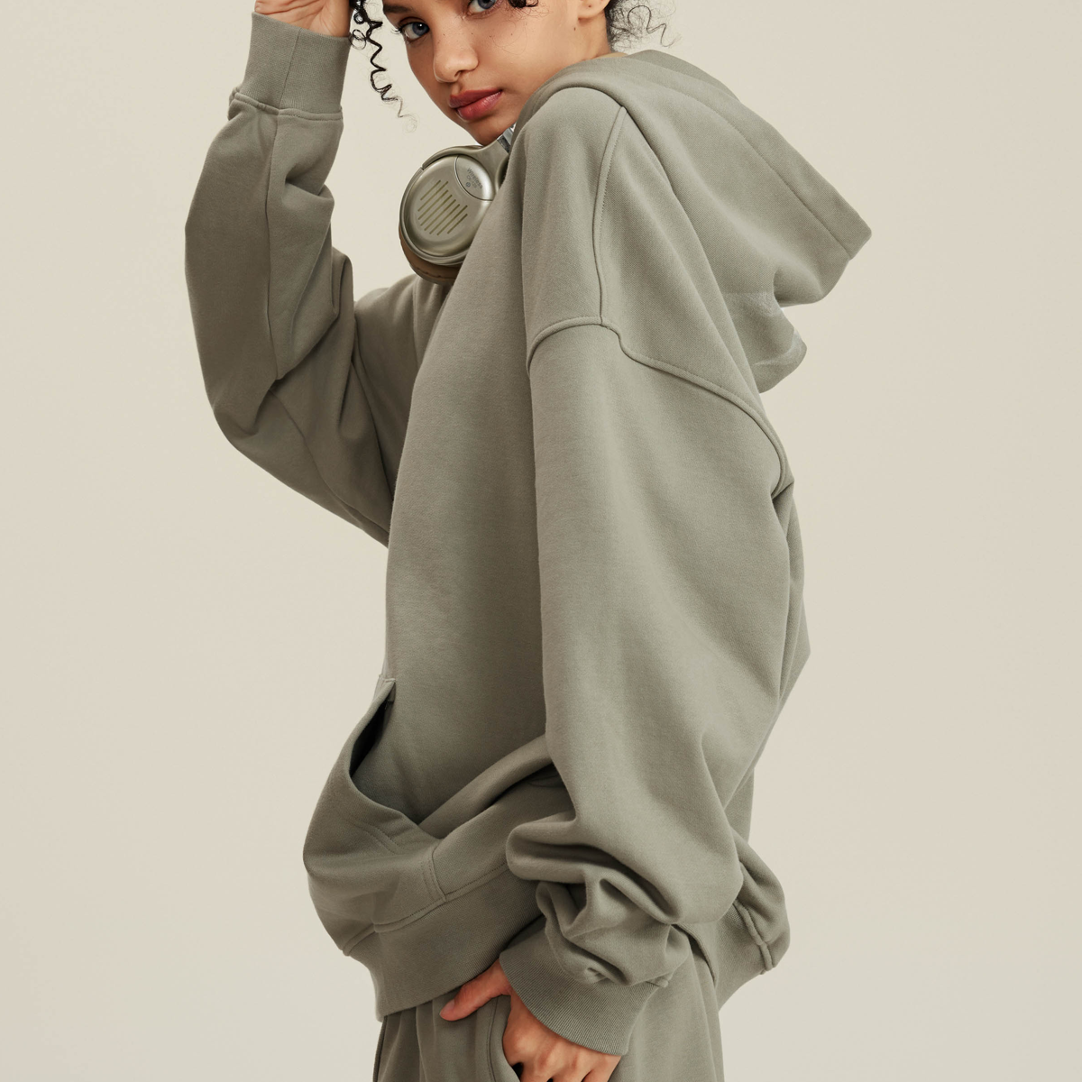 Unisex Looped Oversized Cotton Hoodie