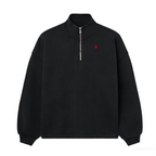 Unisex Stand-Up Collar Half-Zip Panelled Sweatshirt（460GSM）