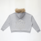 Unisex Fur-Trim Zip-Up Hoodie（400GSM）