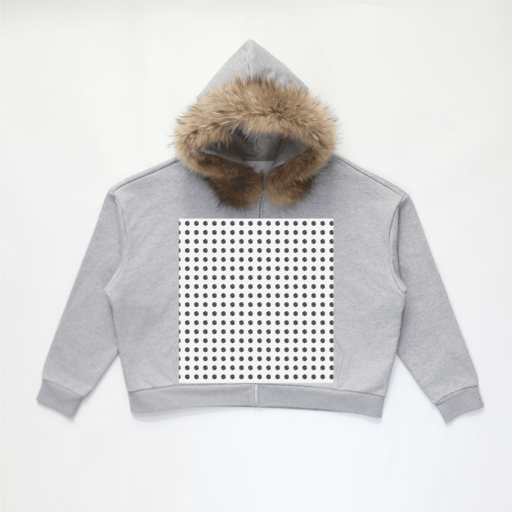 Unisex Fur-Trim Zip-Up Hoodie（400GSM）