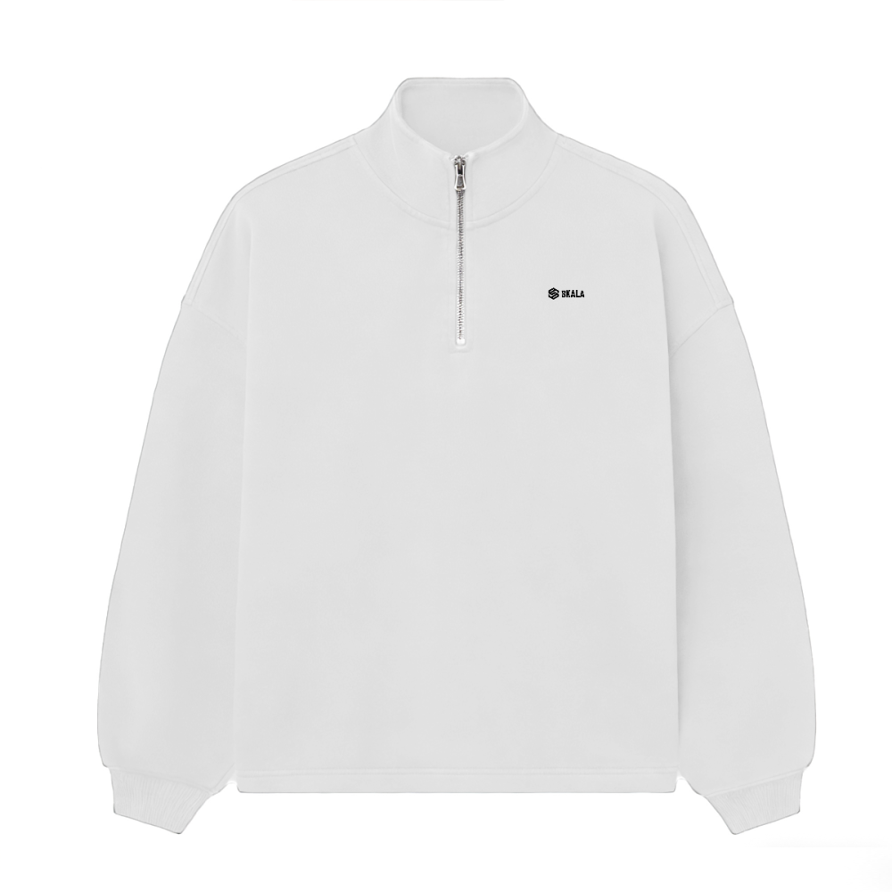 Unisex Stand-Up Collar Half-Zip Panelled Sweatshirt（460GSM）