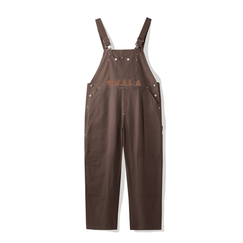 Unisex Loose-Fit Utility Bib Overall Jumpsuit
