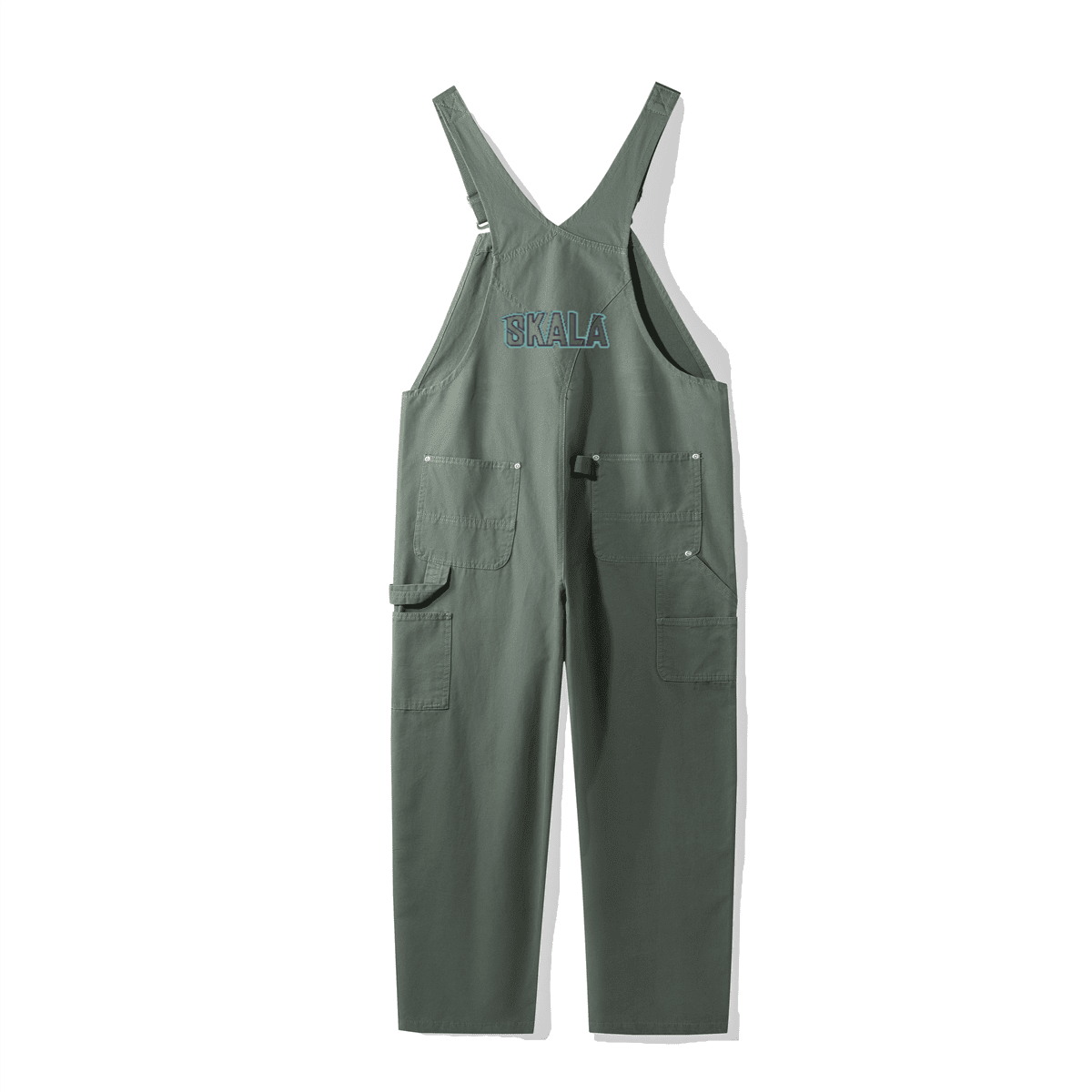 Unisex Loose-Fit Utility Bib Overall Jumpsuit