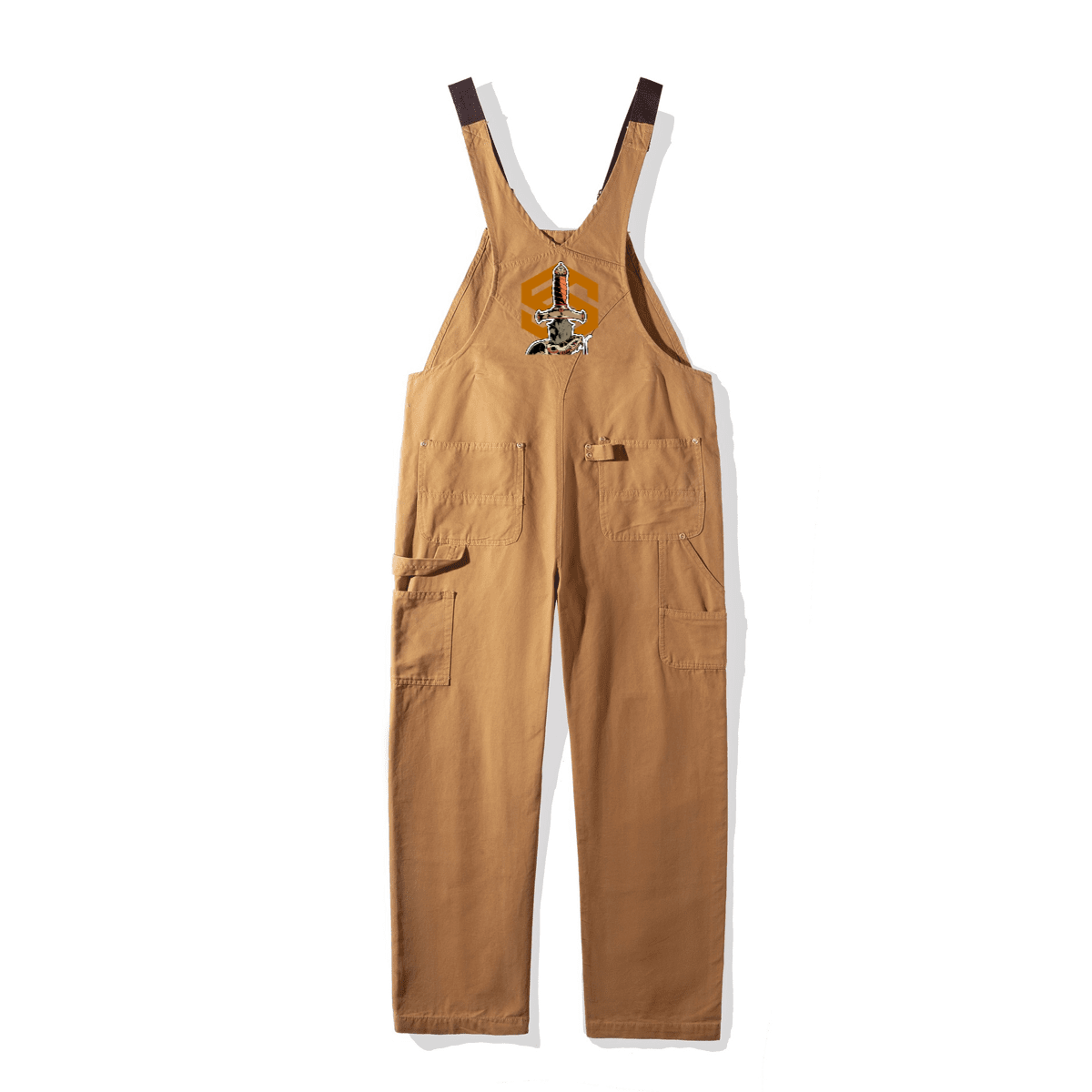 Unisex Loose-Fit Utility Bib Overall Jumpsuit