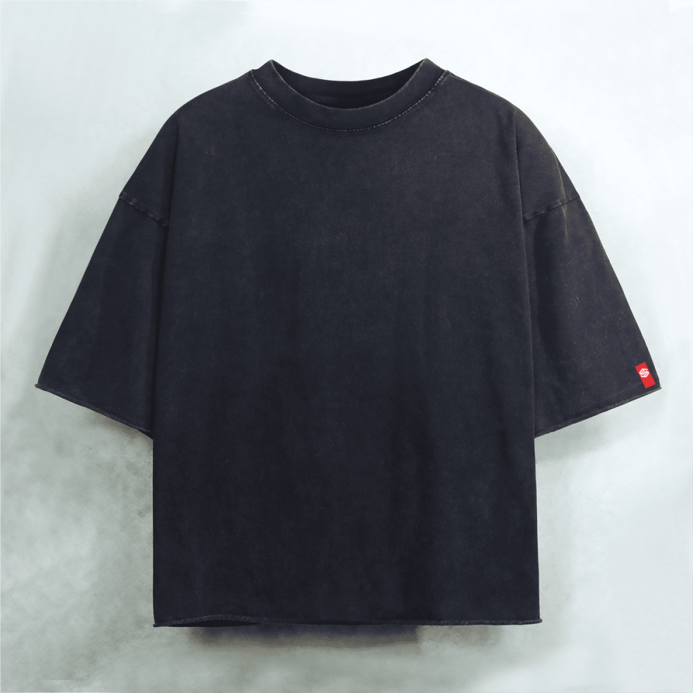 Unisex Cropped Snow Washed T-shirt(300GSM)