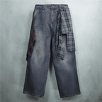 Unisex Loose Fit Straight-Leg Washed Jeans