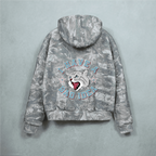 Unisex 100% Cotton Heavyweight French Terry Camo Hoodie（400GSM）