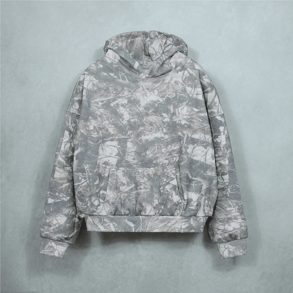 Unisex 100% Cotton Heavyweight French Terry Camo Hoodie（400GSM）