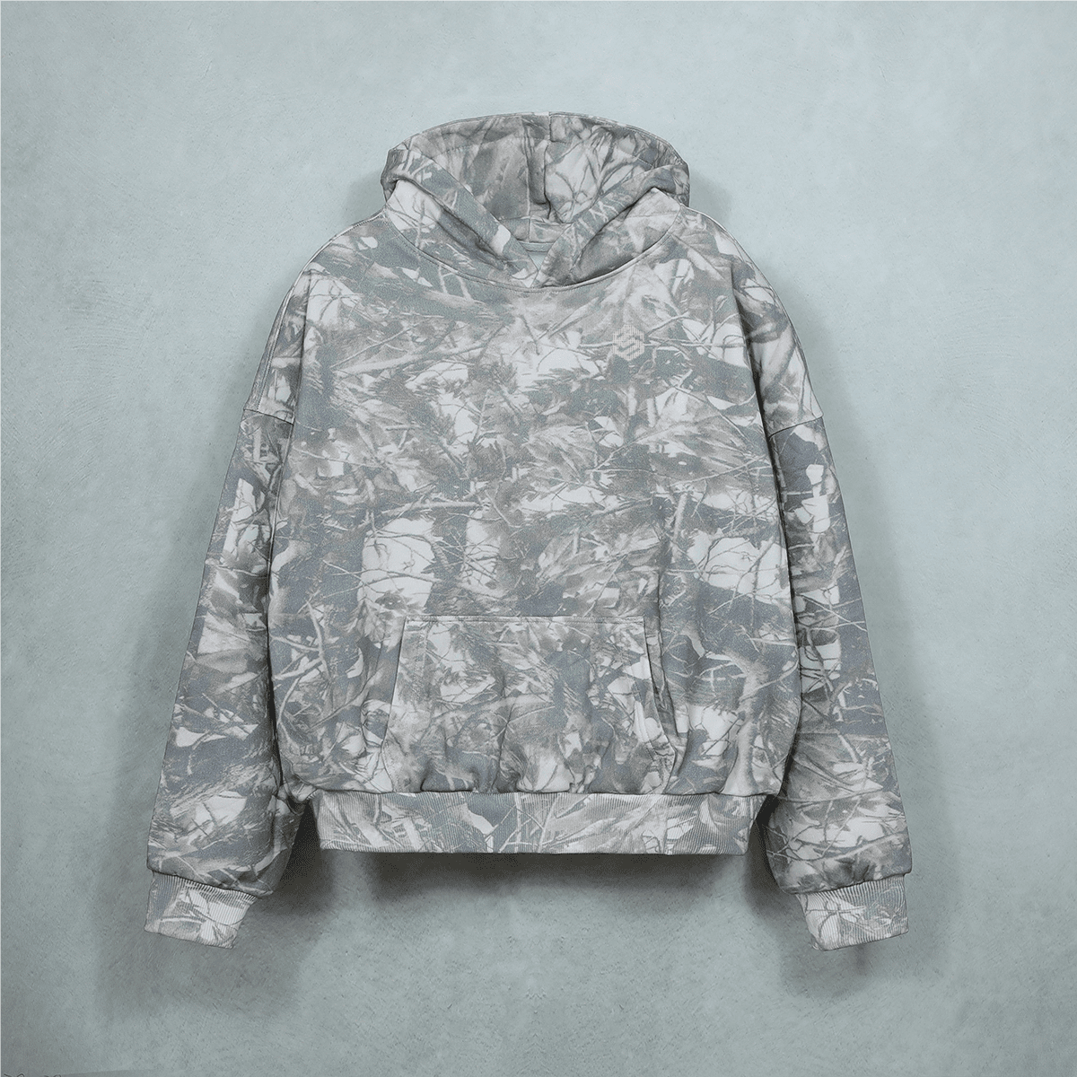 Unisex 100% Cotton Heavyweight French Terry Camo Hoodie（400GSM）