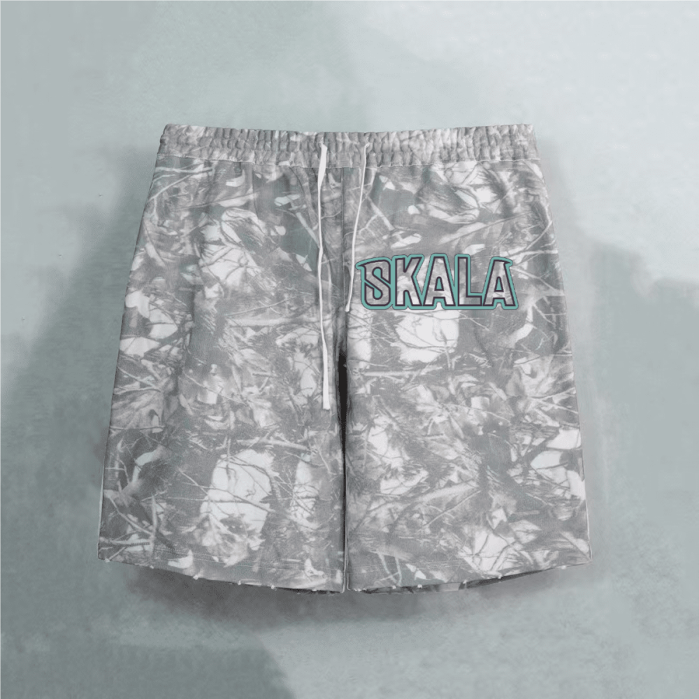 Unisex 100% Cotton French Terry Camo Shorts（400GSM）