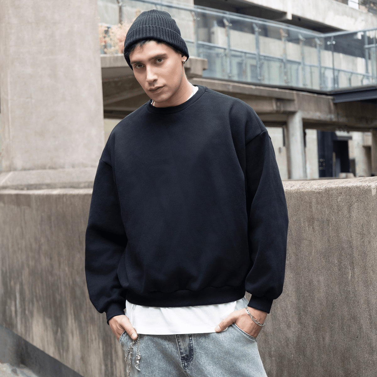 Unisex Heavyweight Oversized Crewneck Sweatshirt (460GSM)