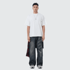 Unisex Loose Fit Straight-Leg Washed Jeans