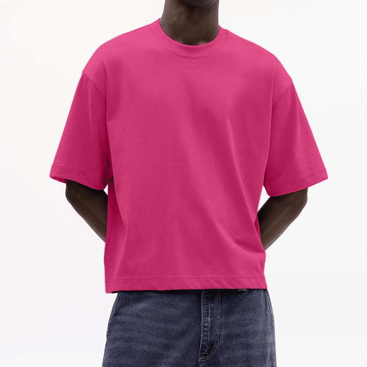 Unisex 100% Combed Cotton Cropped Oversized T-shirt