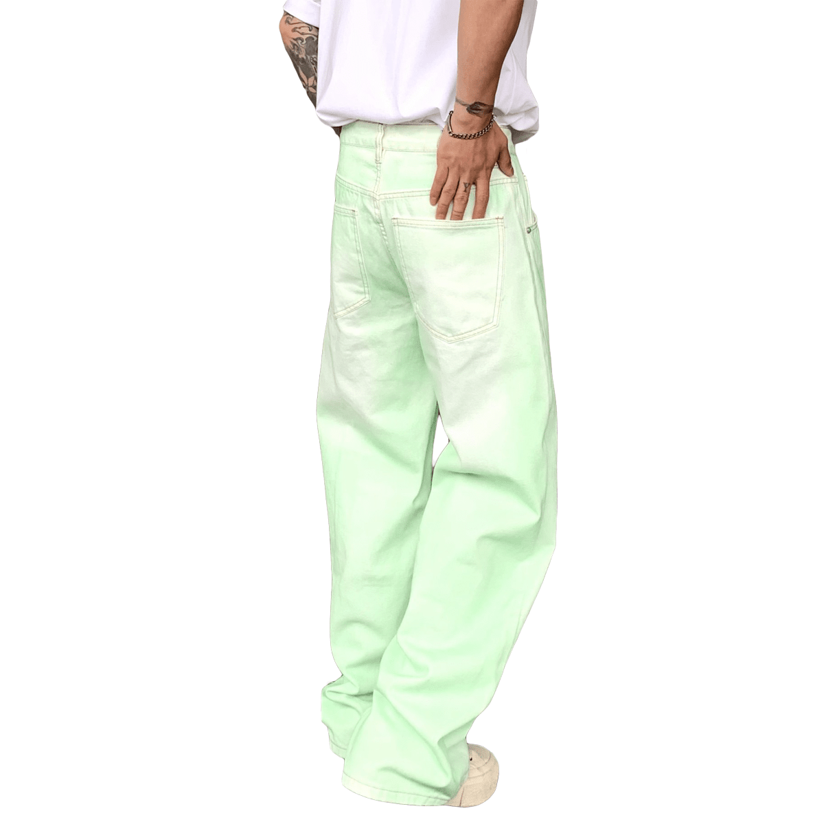 Loose-Fit Straight-Leg Washed Denim Jeans for Comfort