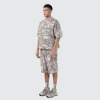 Unisex 100% Cotton French Terry Camo Shorts（400GSM）