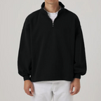 Unisex Stand-Up Collar Half-Zip Panelled Sweatshirt（460GSM）