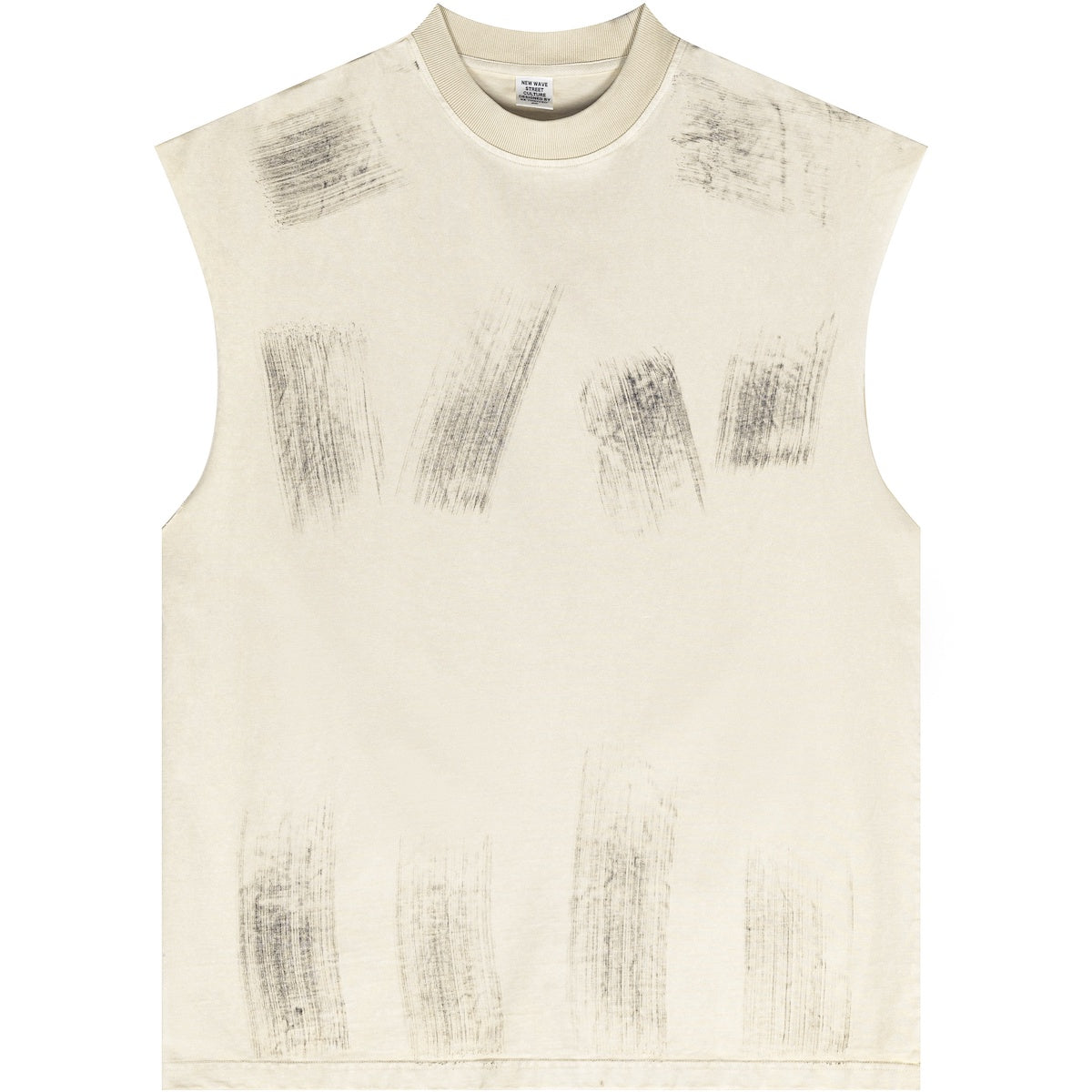 Distressed High Street Round Neck Sleeveless