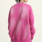 Round Neck Washed Distressed Ombre Sweatshirt