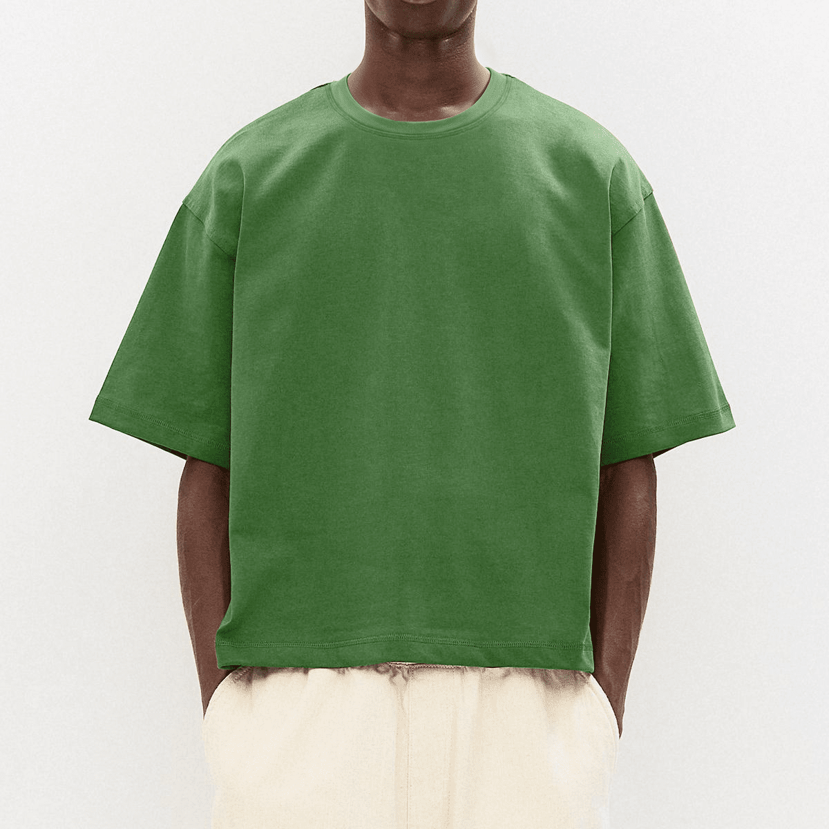 Unisex 100% Combed Cotton Cropped Oversized T-shirt (250g)