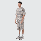 Unisex Cropped Camouflage Tree Print T-shirt（270GSM）