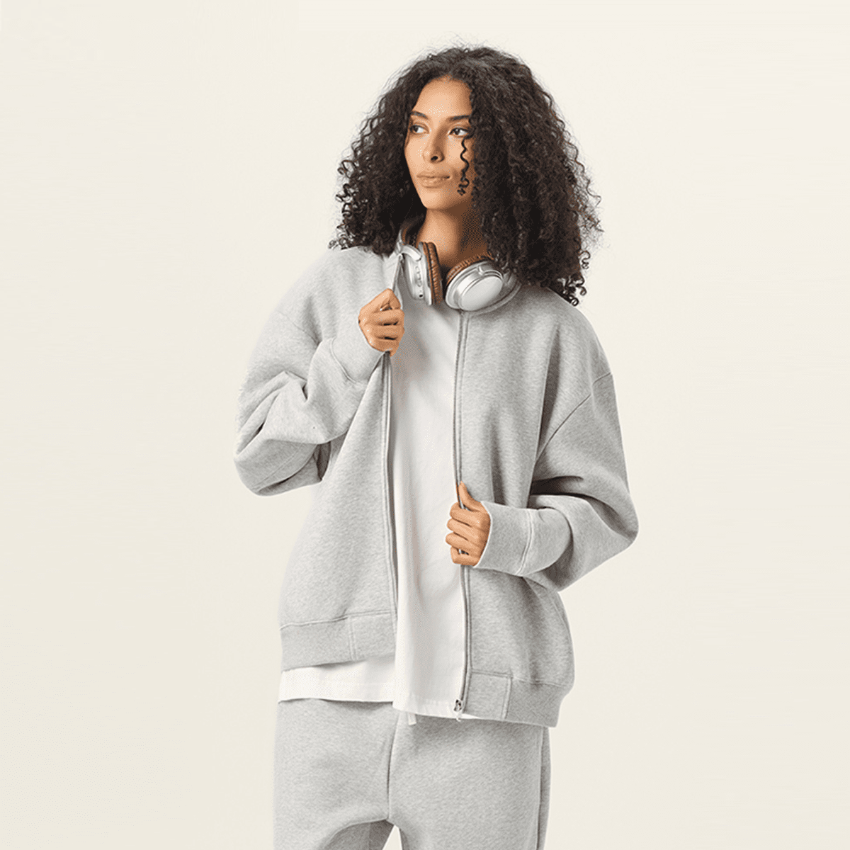 unisex fleece zip-up baseball jacket