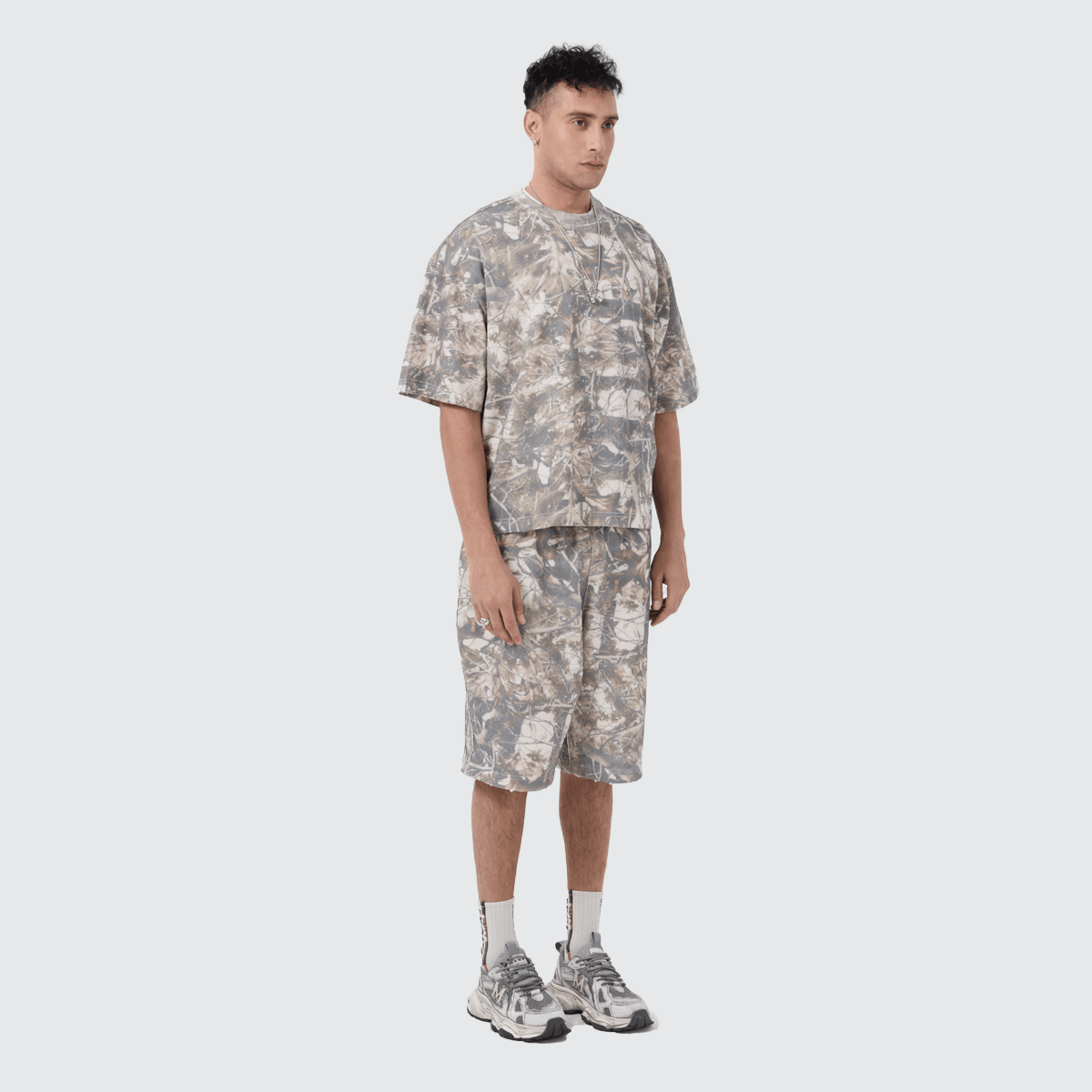 Unisex 100% Cotton French Terry Camo Shorts（400GSM）