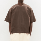 Unisex Cropped Oversized T-Shirt in Soft Combed Cotton