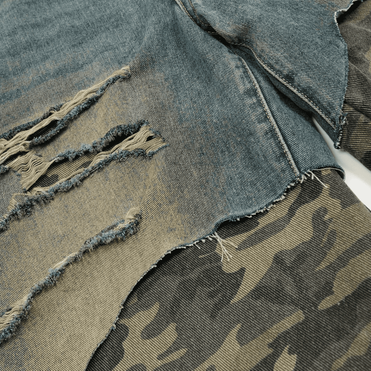 Unisex Camouflage Denim Shorts