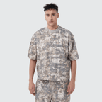 Unisex Cropped Camouflage Tree Print T-shirt（270GSM）