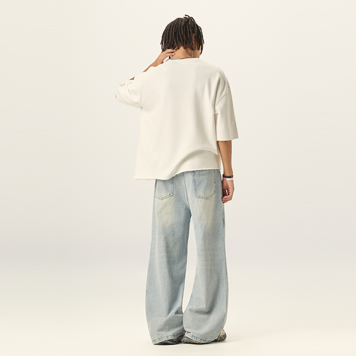 Mens Cropped Terry T-shirt