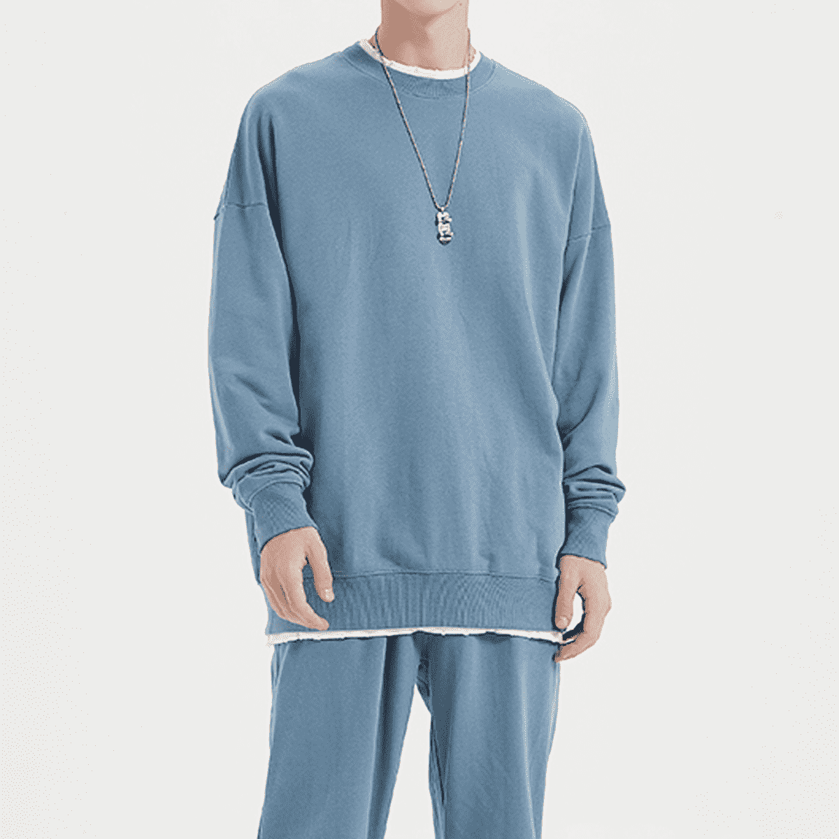 Unisex Cotton Lightweight Oversize Crewneck Sweatshirt