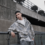 Unisex 100% Cotton Heavyweight French Terry Camo Zip-Up Hoodie (400 GSM)