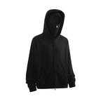 Windproof Sports Zip-up Hoodie with Built-in Face Mask