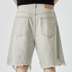 Unisex Distressed Denim Shorts