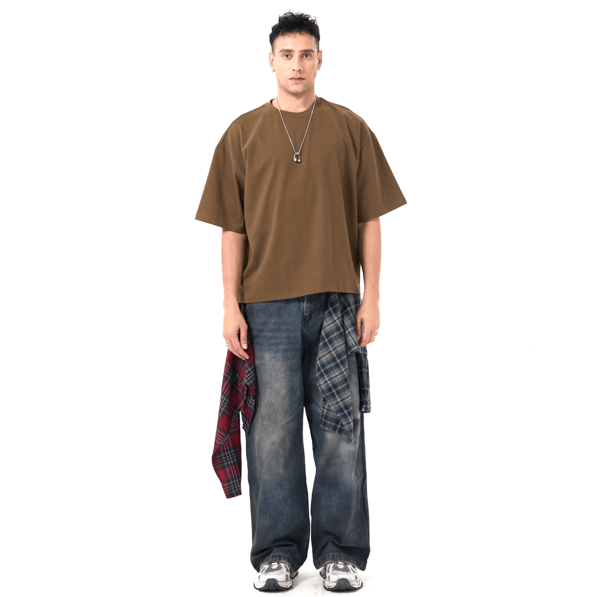 Unisex Cropped Loose T-shirt(280GSM)