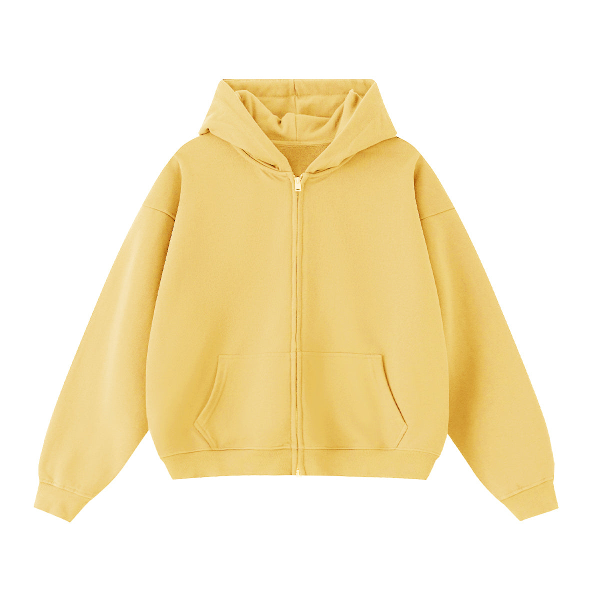 Unisex Cropped Double-Zip Hoodie (460 GSM)
